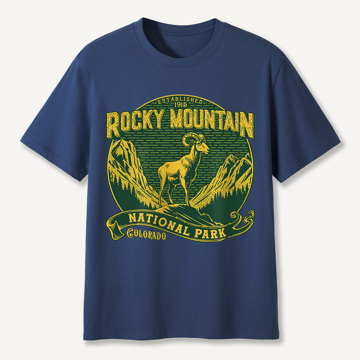 Rocky Mountain National Park Ram Badge T-Shirt