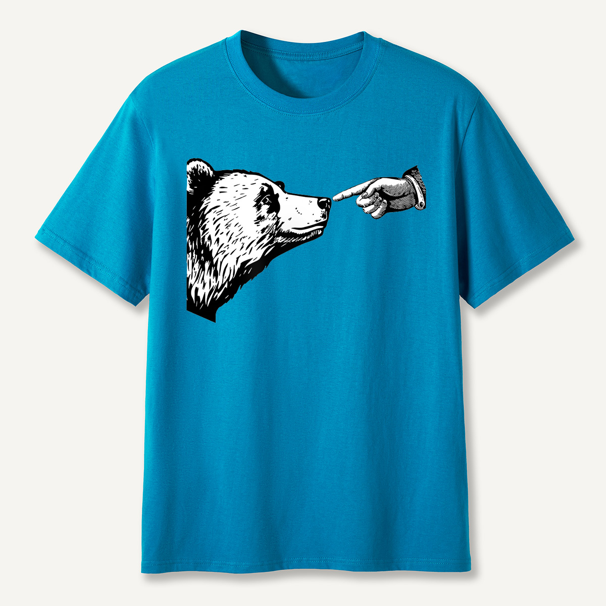 Boop the Bear Funny Line Art T-Shirt