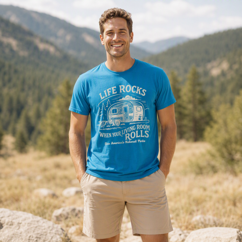 Life Rocks When Your Living Room Rolls Camper T-Shirt