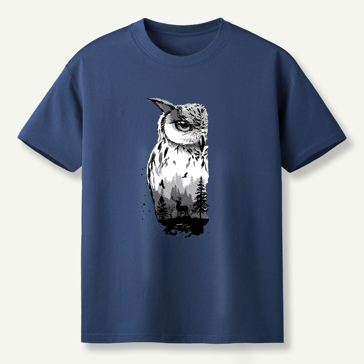 Woodland Owl Ink Portrait T-Shirt