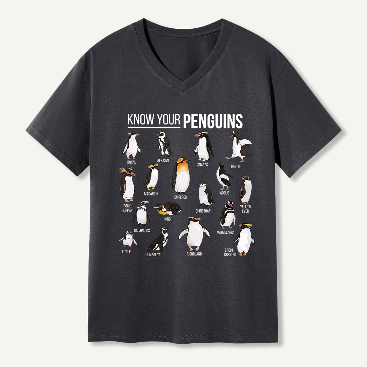 Know Your Penguins V-neck T-Shirt