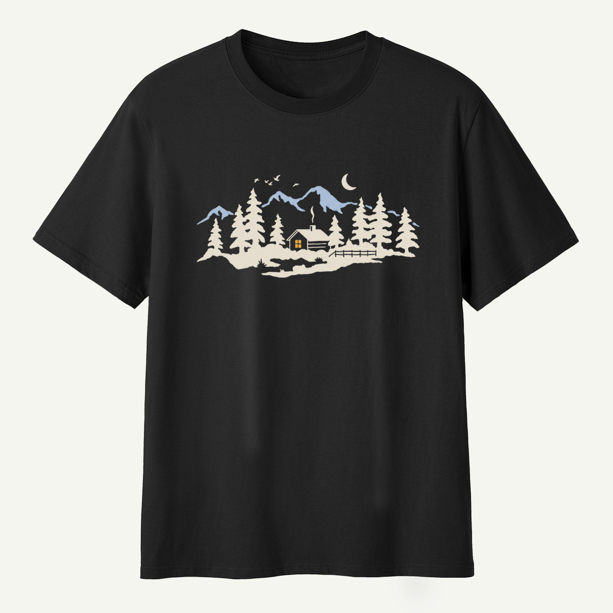 Moonlit Pine Forest Wilderness T-Shirt