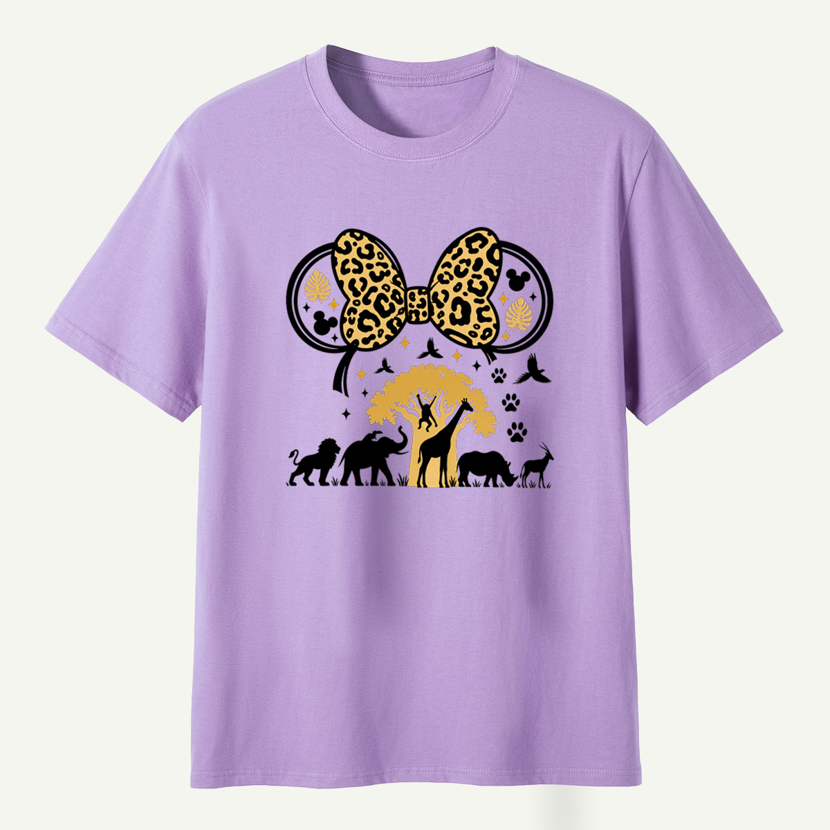 Leopard Bow Wildlife Silhouette T-Shirt