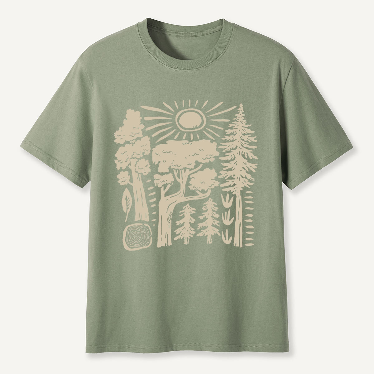 Minimalist Forest Sunrise T-Shirt