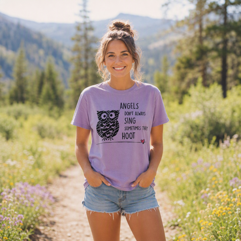 Angels Don’t Always Sing Sometimes They Hoot Owl T-Shirt
