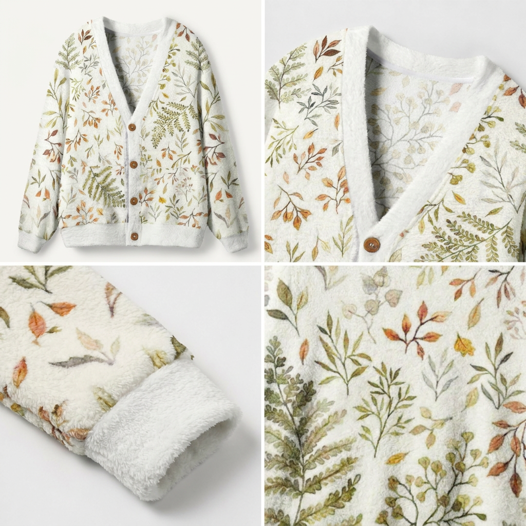 A Pocket Full of Forest Leaves Ugly Cardigan Sweaters