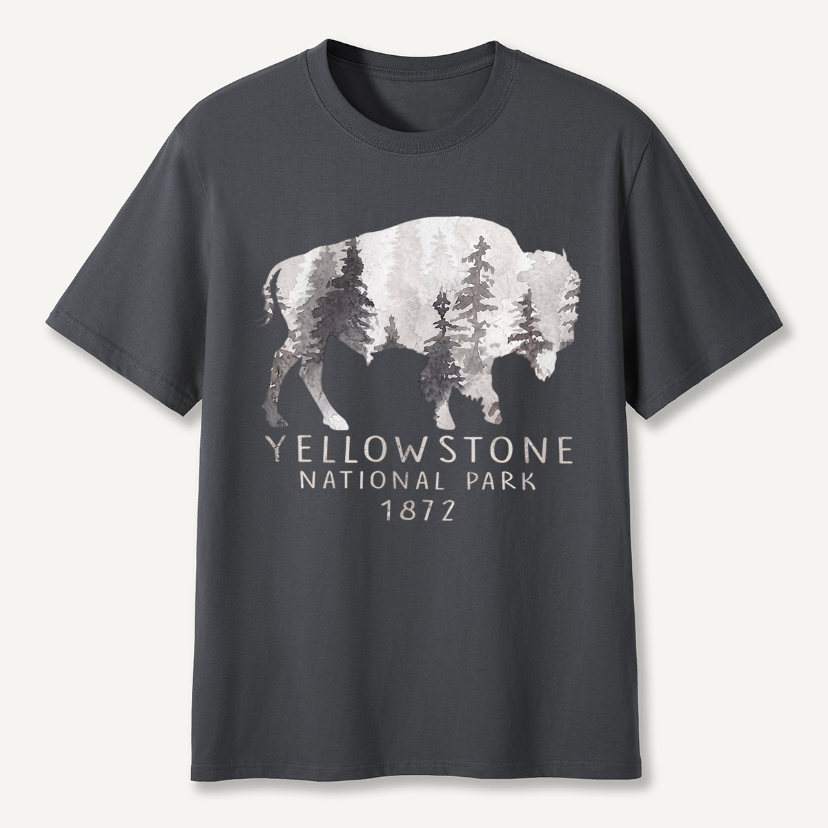 Yellowstone National Park 1872 Bison Forest T-Shirt