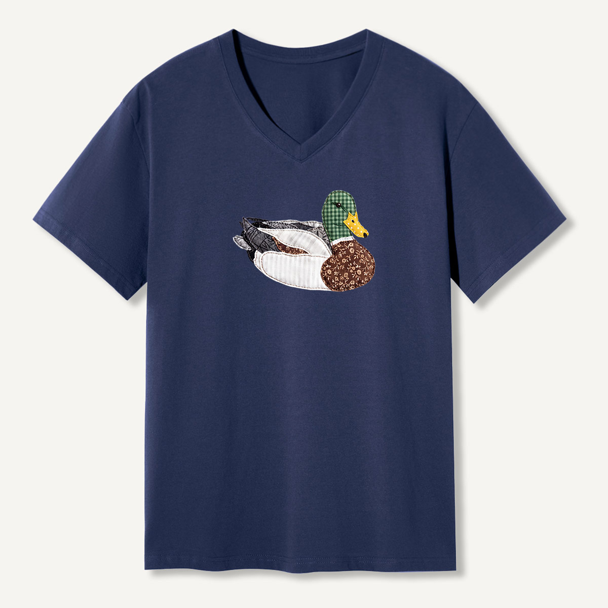 Mallard Duck Vintage Wildlife V-neck T-Shirt