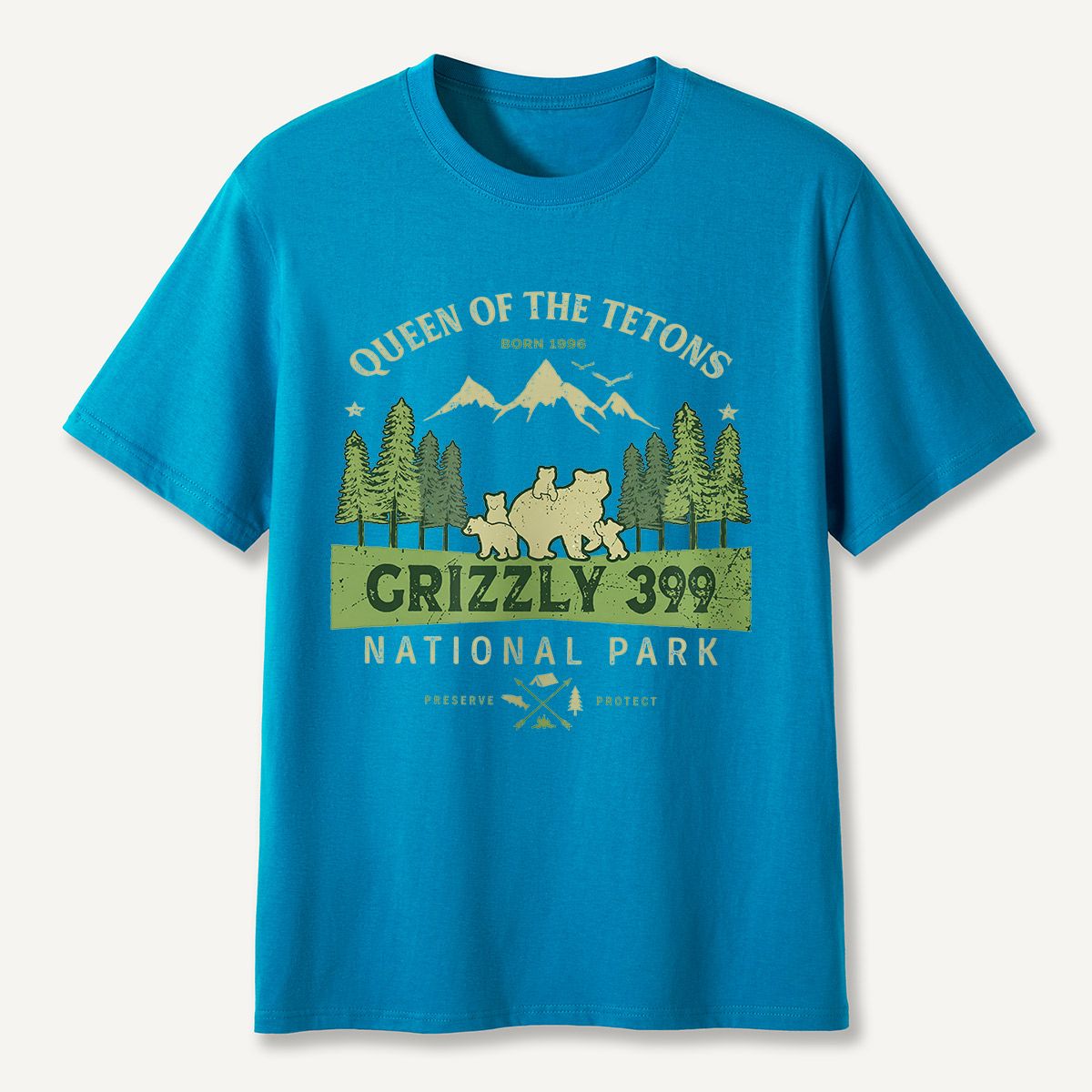 Legend of the Tetons Grizzly 399 National Park T-Shirt