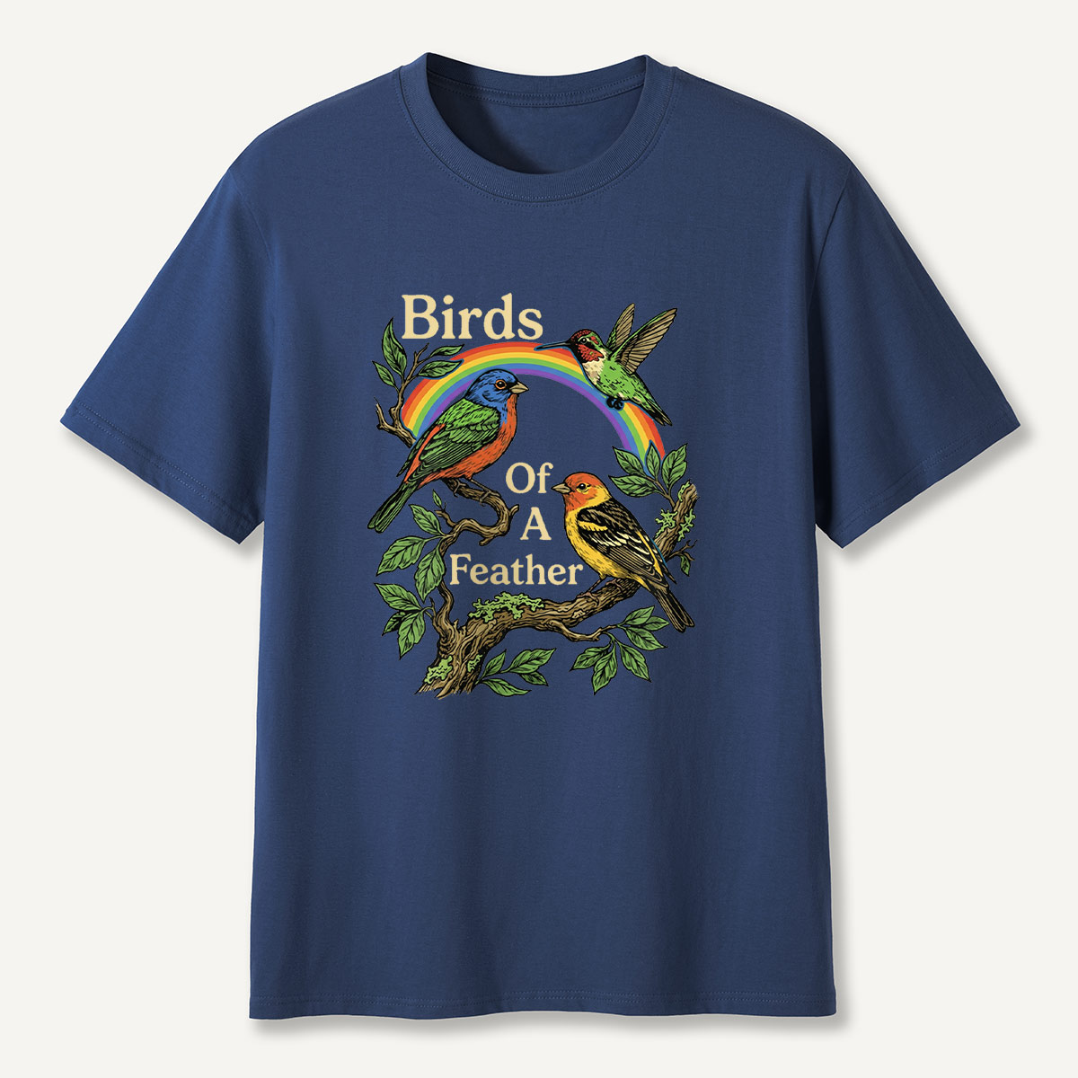 Birds Of A Feather Rainbow Birds T-Shirt