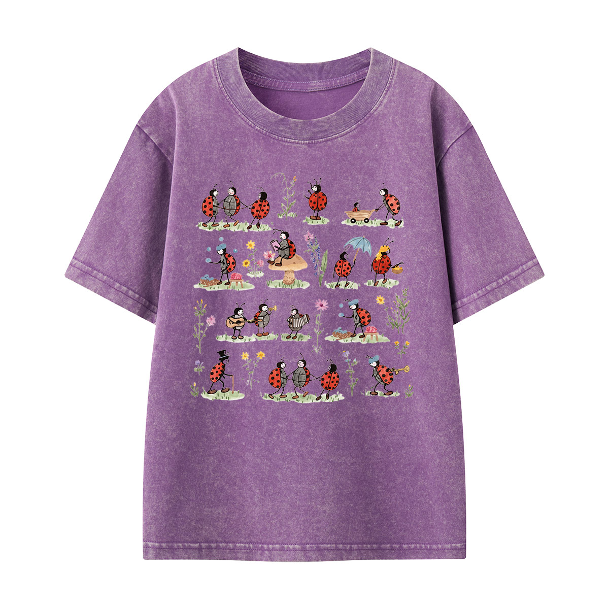 Colorful Bird Guide Kids Washed T-Shirt