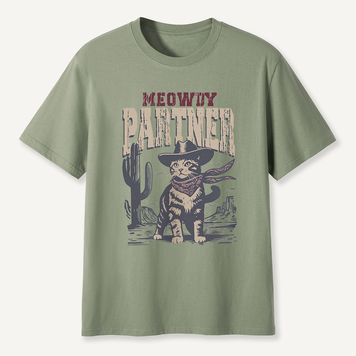 Meowdy Partner Cowboy Cat T-Shirt