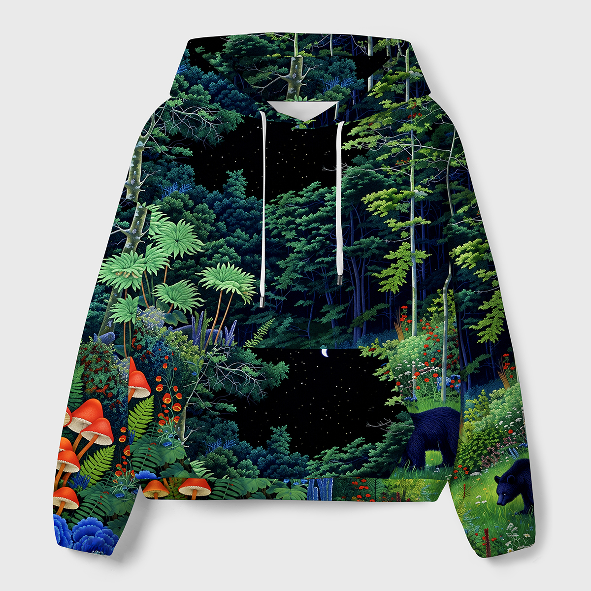Enchanted Woodland Night Premium Eco Hoodie