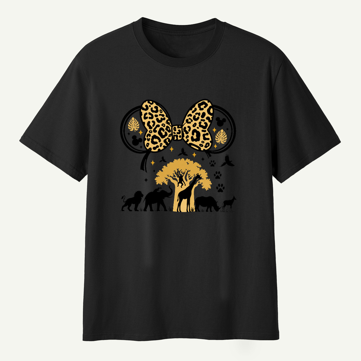 Leopard Bow Wildlife Silhouette T-Shirt