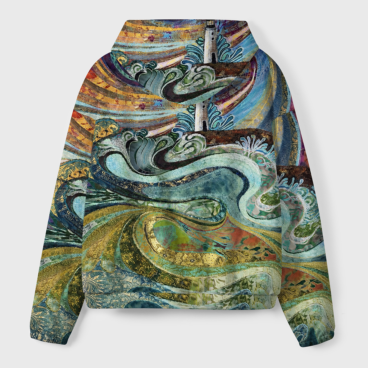 Moonlit Ocean Lighthouse Premium Eco Hoodie