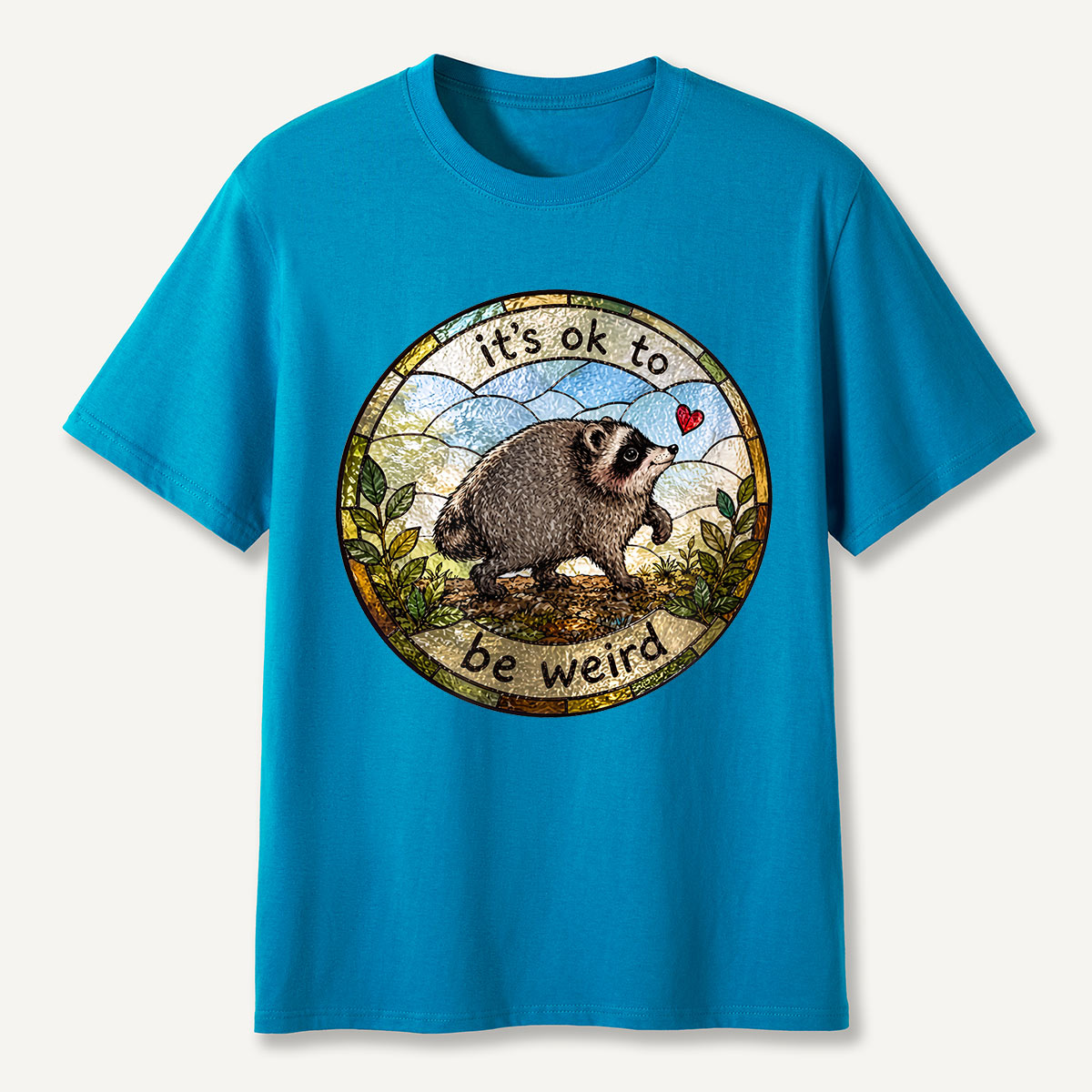 It’s OK to Be Weird Jimothy Round Art  T-Shirt