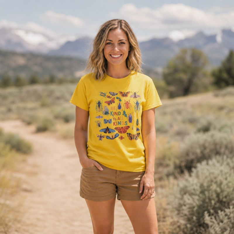 Be Kind to All Kinds Colorful Insects T-Shirt