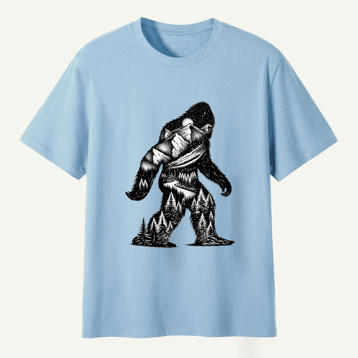Gorilla Mountain Forest River Wilderness Silhouette T-Shirt