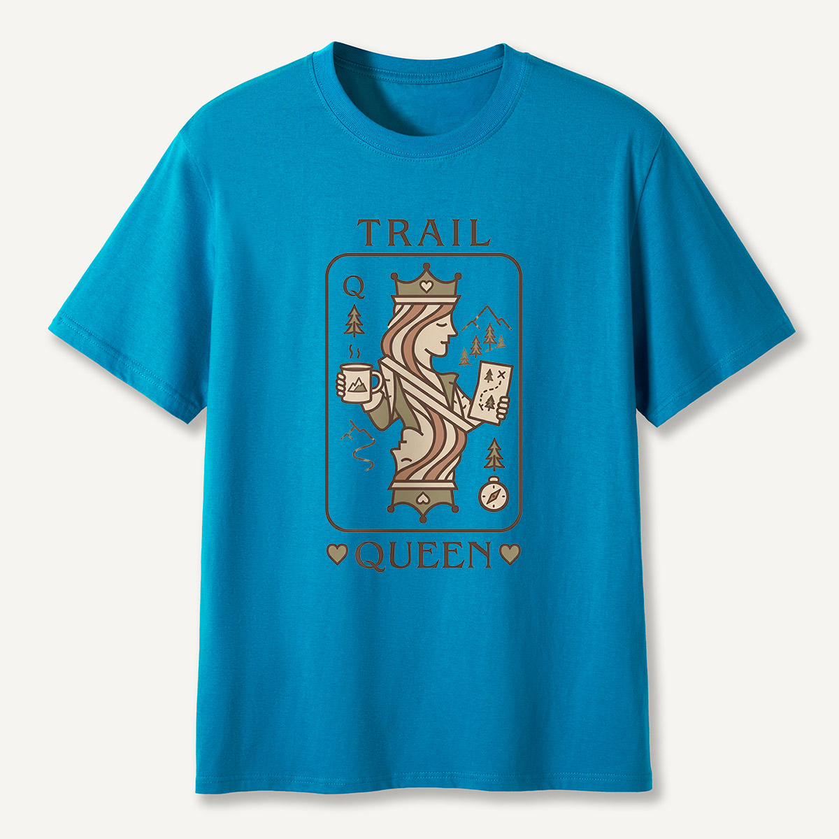 Trail Queen Hiking Playing Card  T-Shirt