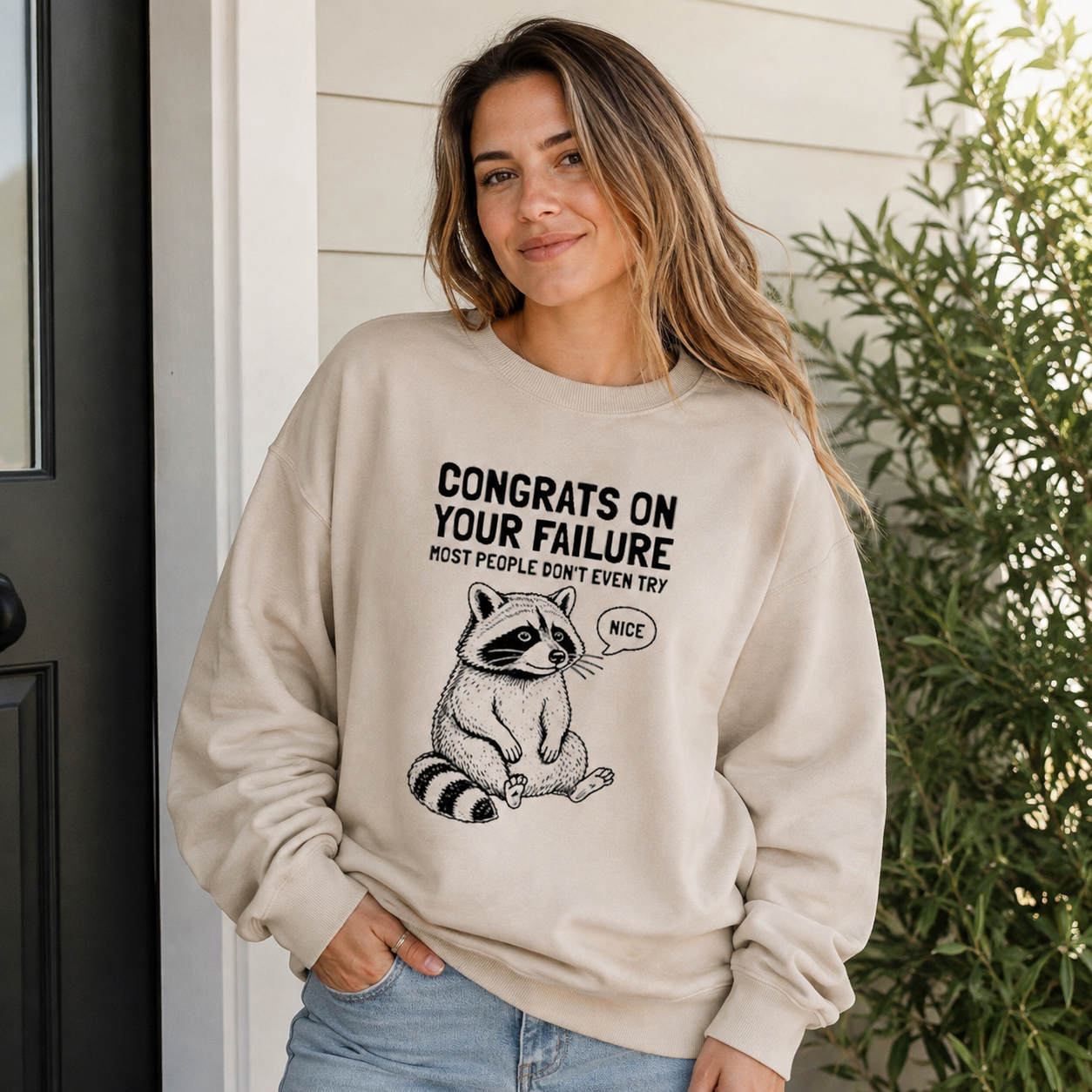 Raccoon Failure Support Club Washed Sweatshirts