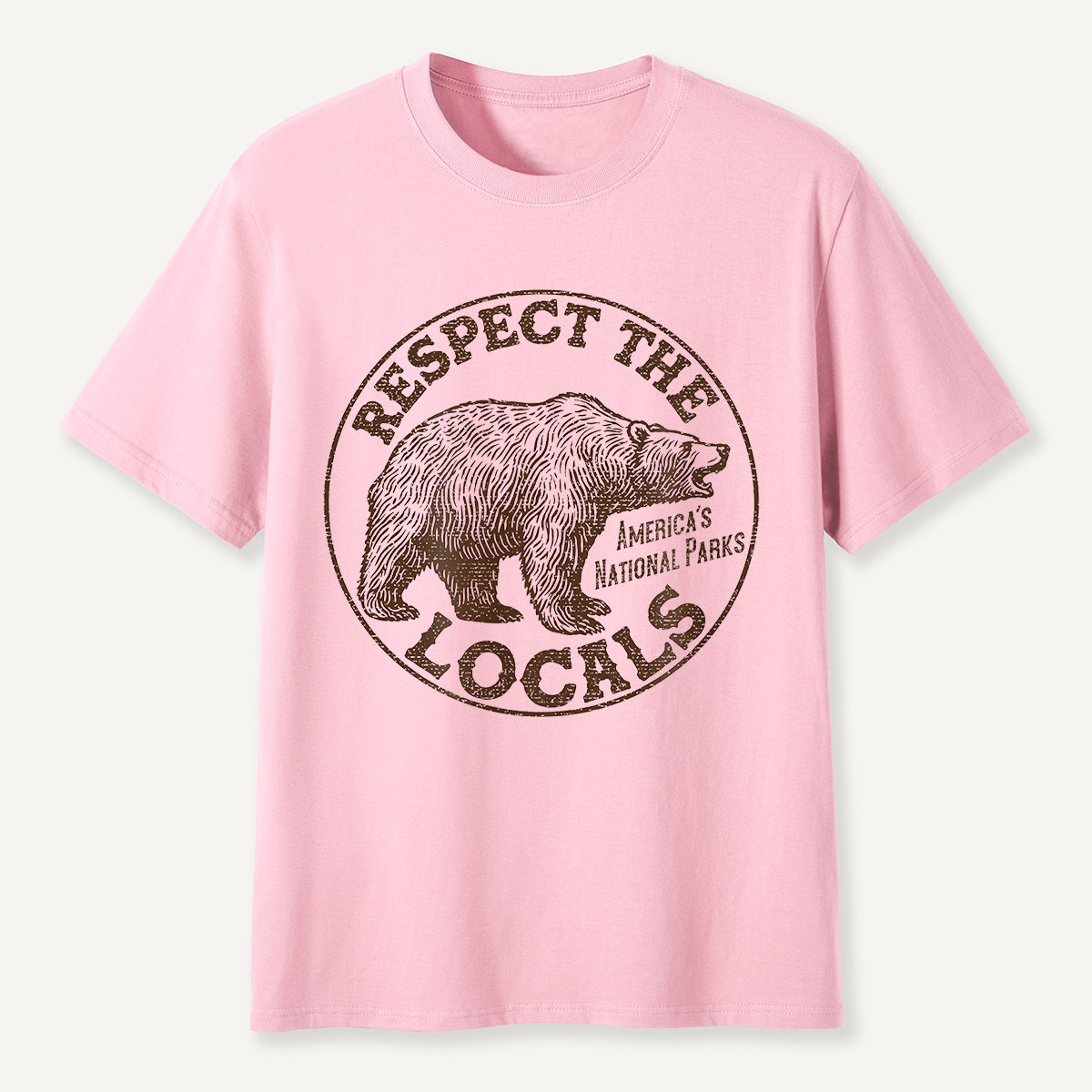 Respect the Locals Bear National Parks  T-Shirt