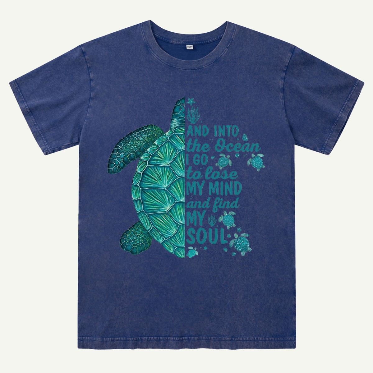 Sea Turtle Ocean Quote Washed T-Shirt