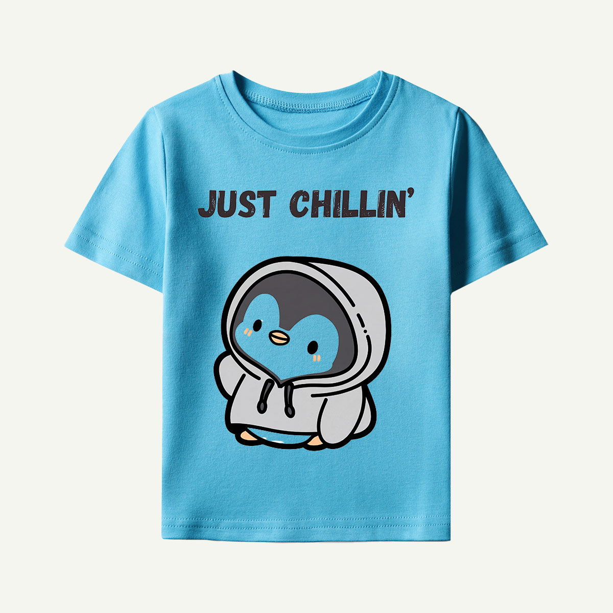 Just Chillin’ Hoodie Penguin Kids T-Shirt