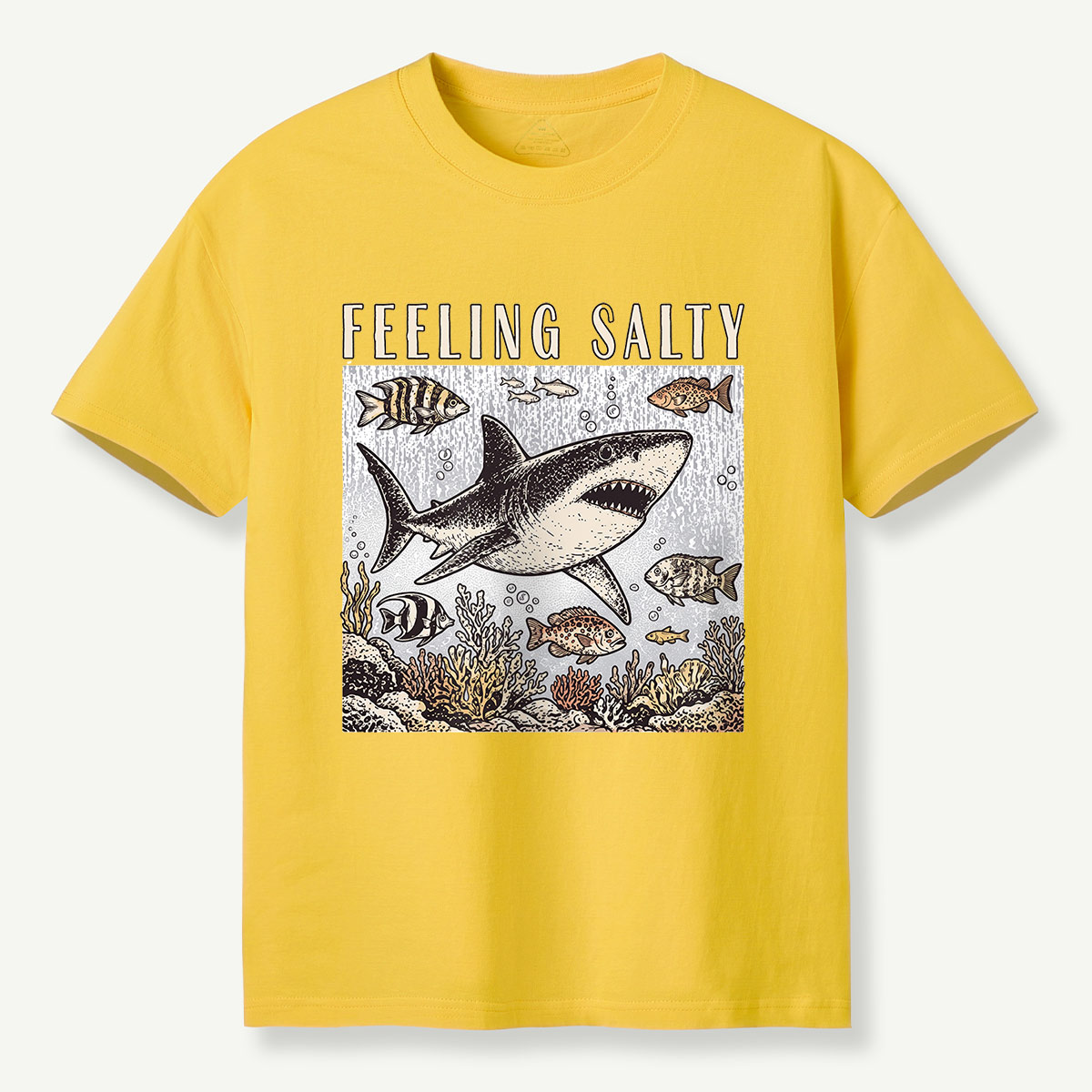 Feeling Salty Shark Ocean Humor T-Shirt