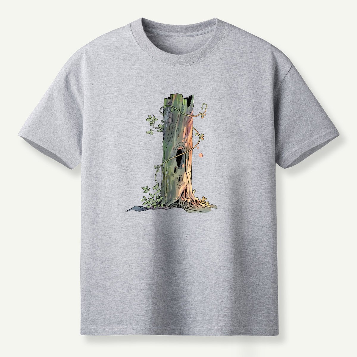 Mossy Hollow Tree Woodland Habitat T-Shirt