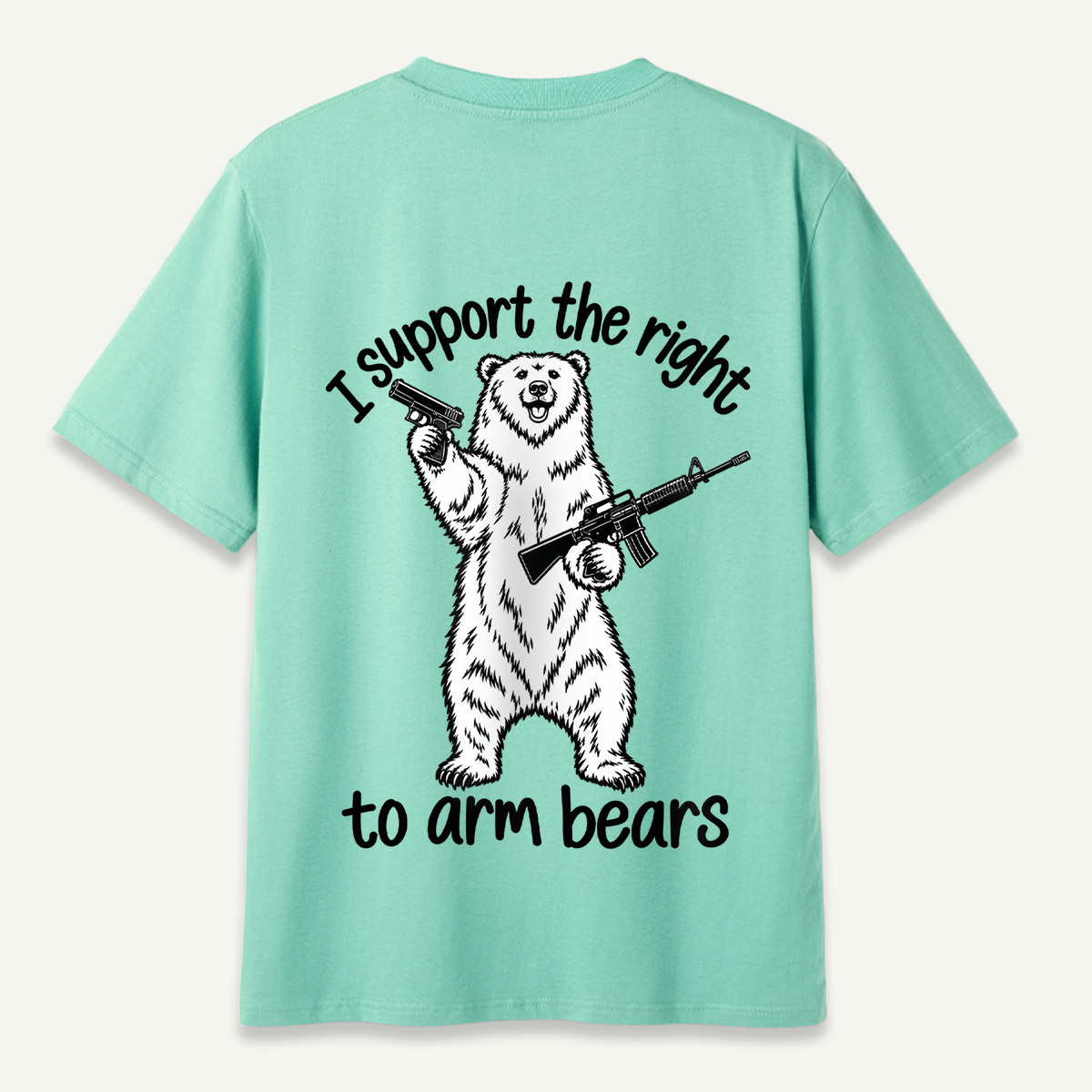 I Support The Right To Arm Bears Funny Bear Pun T-Shirt