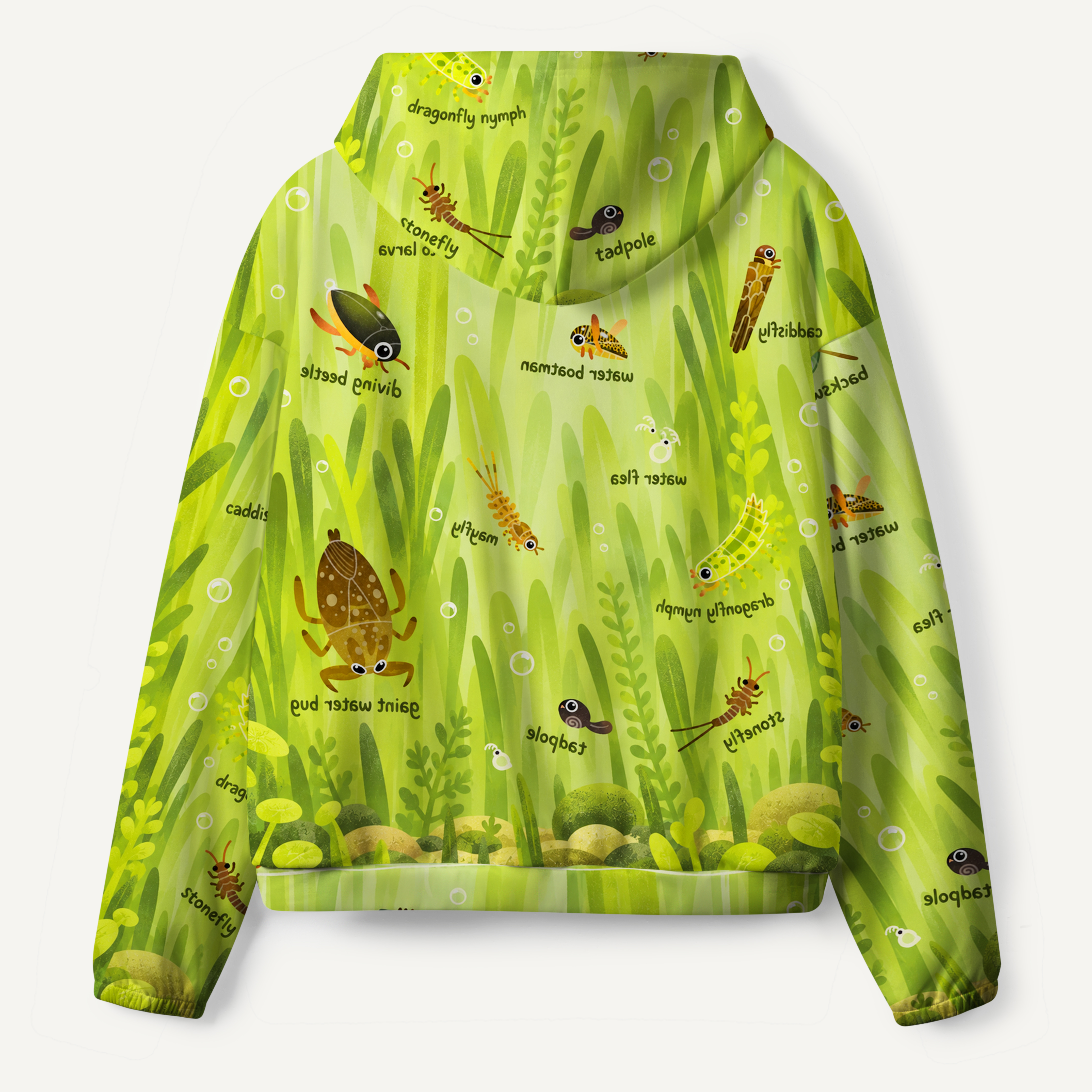 Pond Insect Educational Illustration All Over Print All-over Printed Hoodie