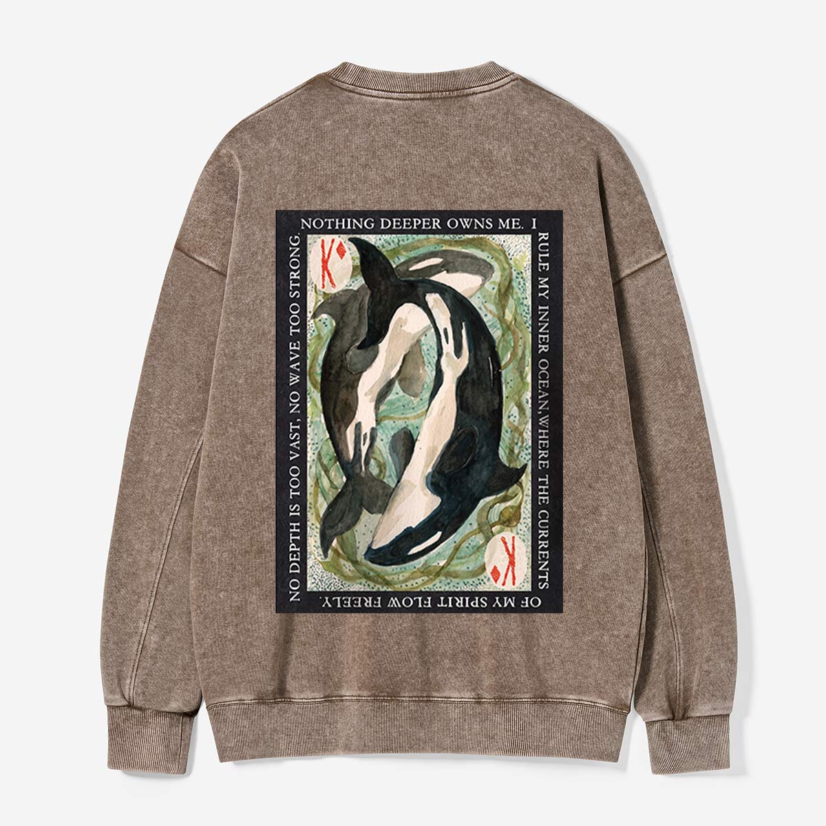 Where My Inner Ocean Flows Free Washed Sweatshirts