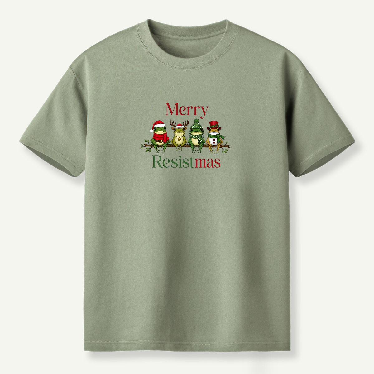 Merry Resistmas Christmas Frogs T-Shirt