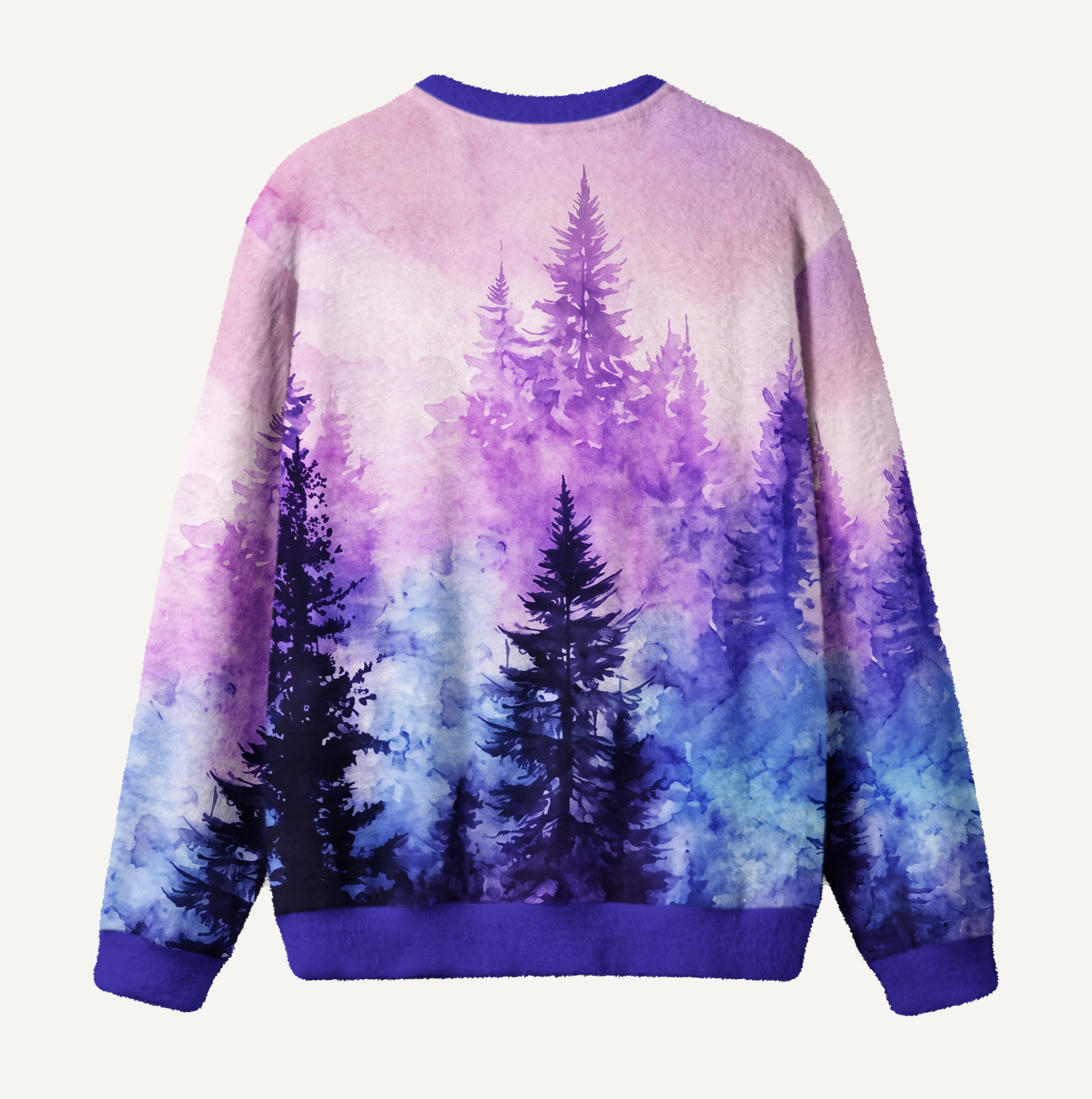 Luminous Forest Ugly Fuzzy Fleece Sweatshirt