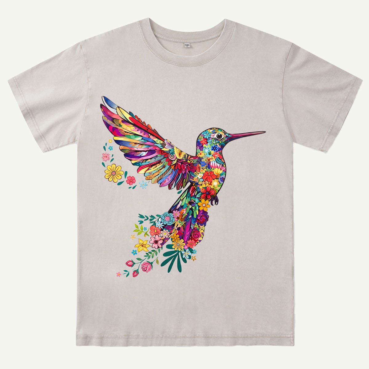 Animal Lover Hummingbird Washed T-Shirt