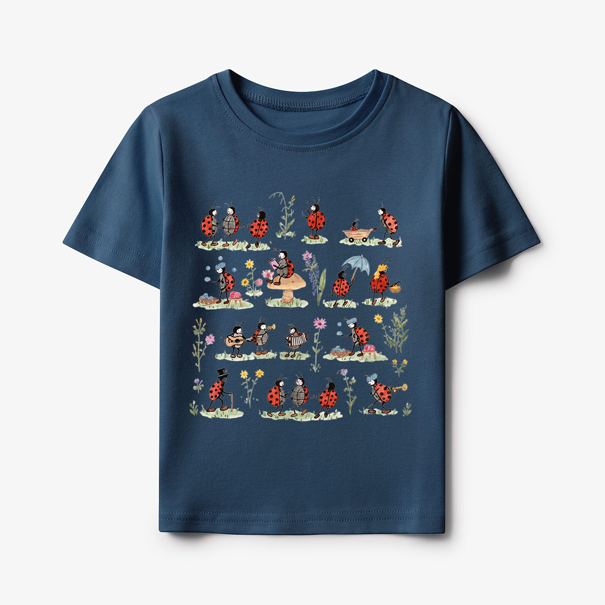 Ladybug and Flower Tee Kids T-Shirt