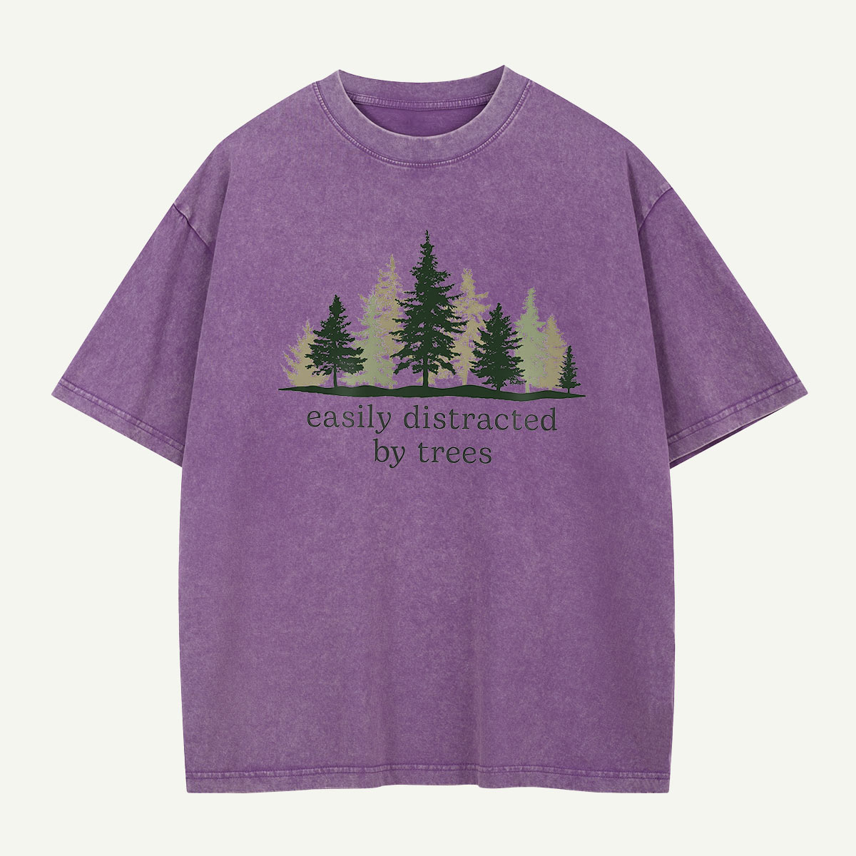 Easily Distracted By Trees Washed T-Shirt