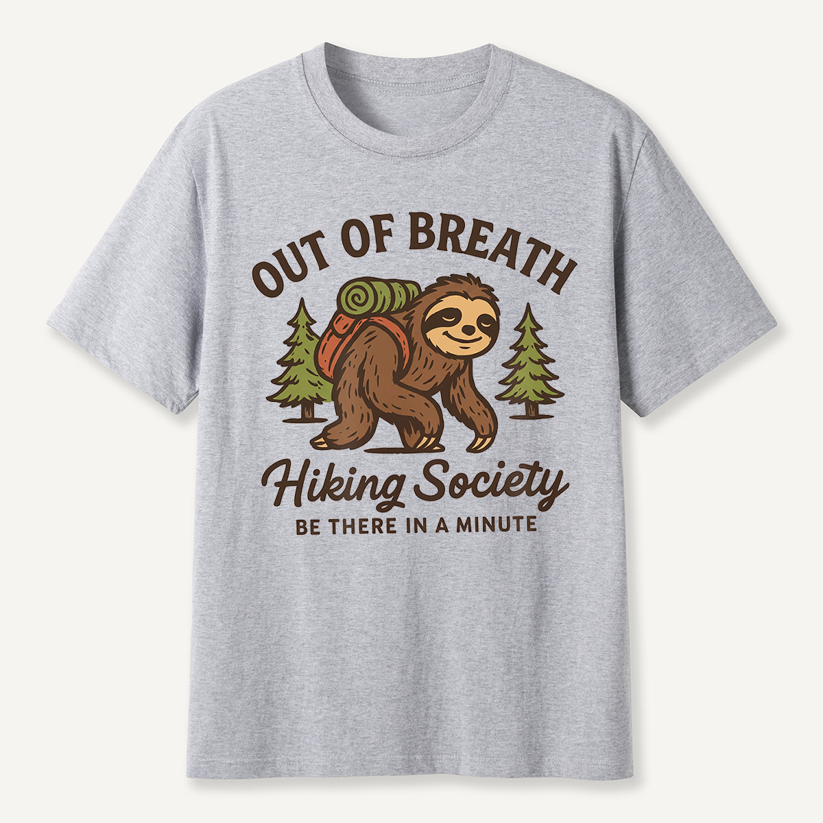 Out of Breath Hiking Society Sloth T-Shirt