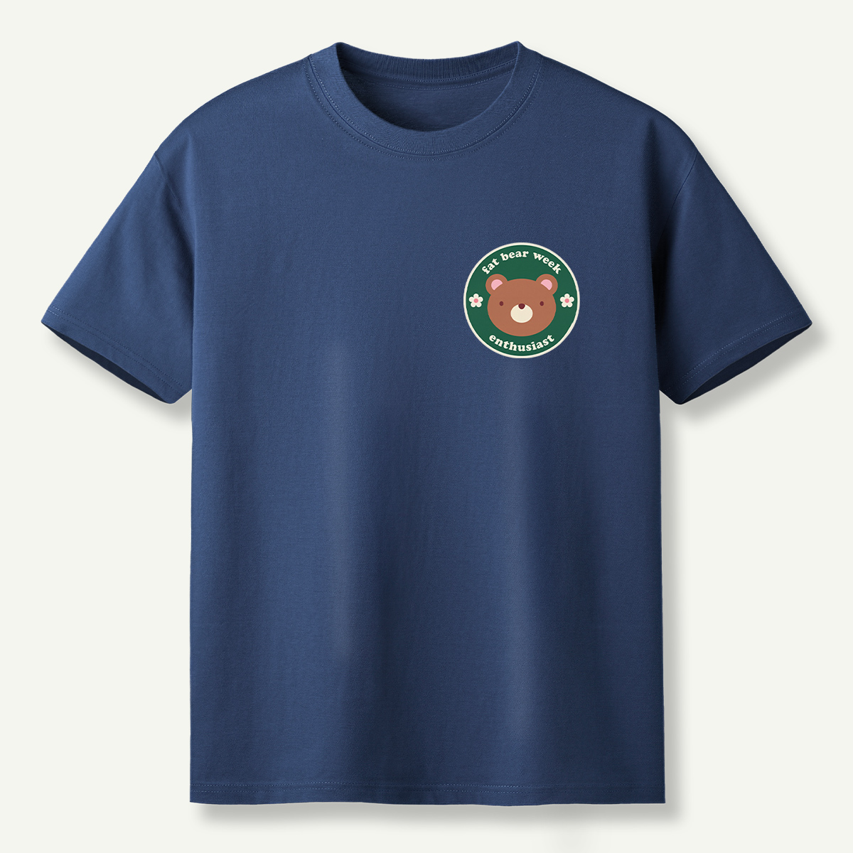 Fat Bear Week Enthusiast Cute Bear Badge T-Shirt