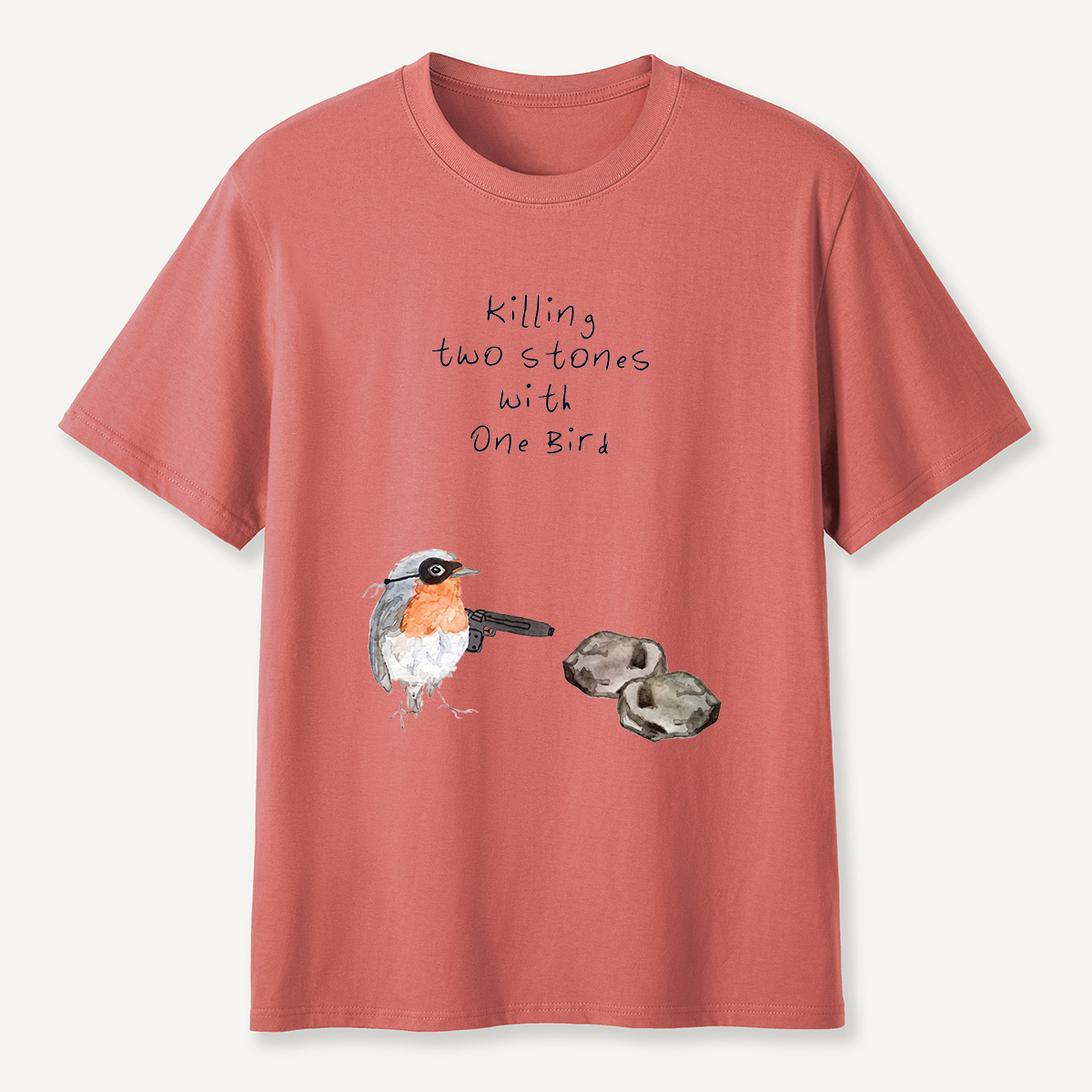 MDCTBYWY26072205 Killing Two Stones with One Bird T-Shirt