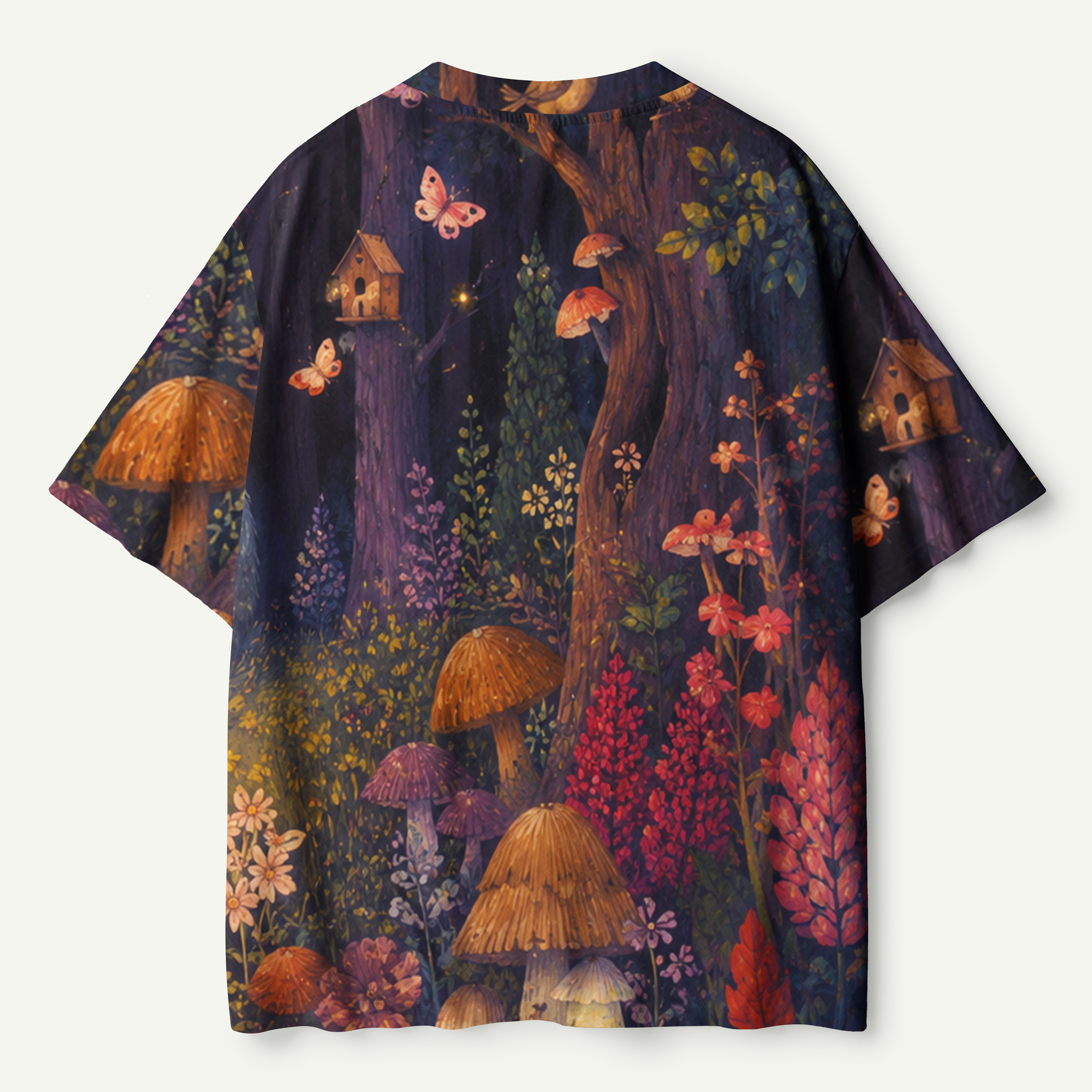 Woodland Spirit Mushroom Gathering Premium Pure Cotton Tee