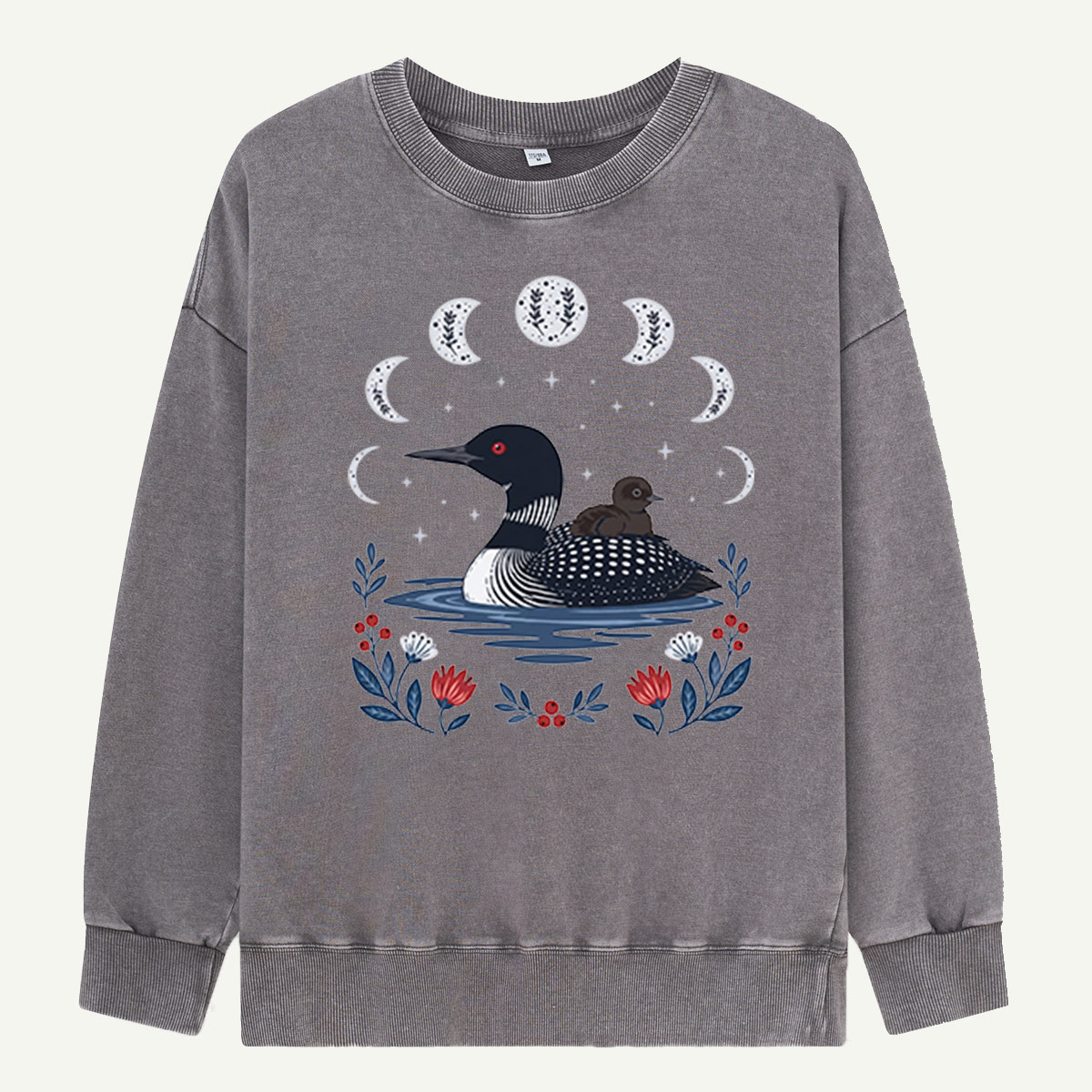 Loons Under the Moon Washed Sweatshirts