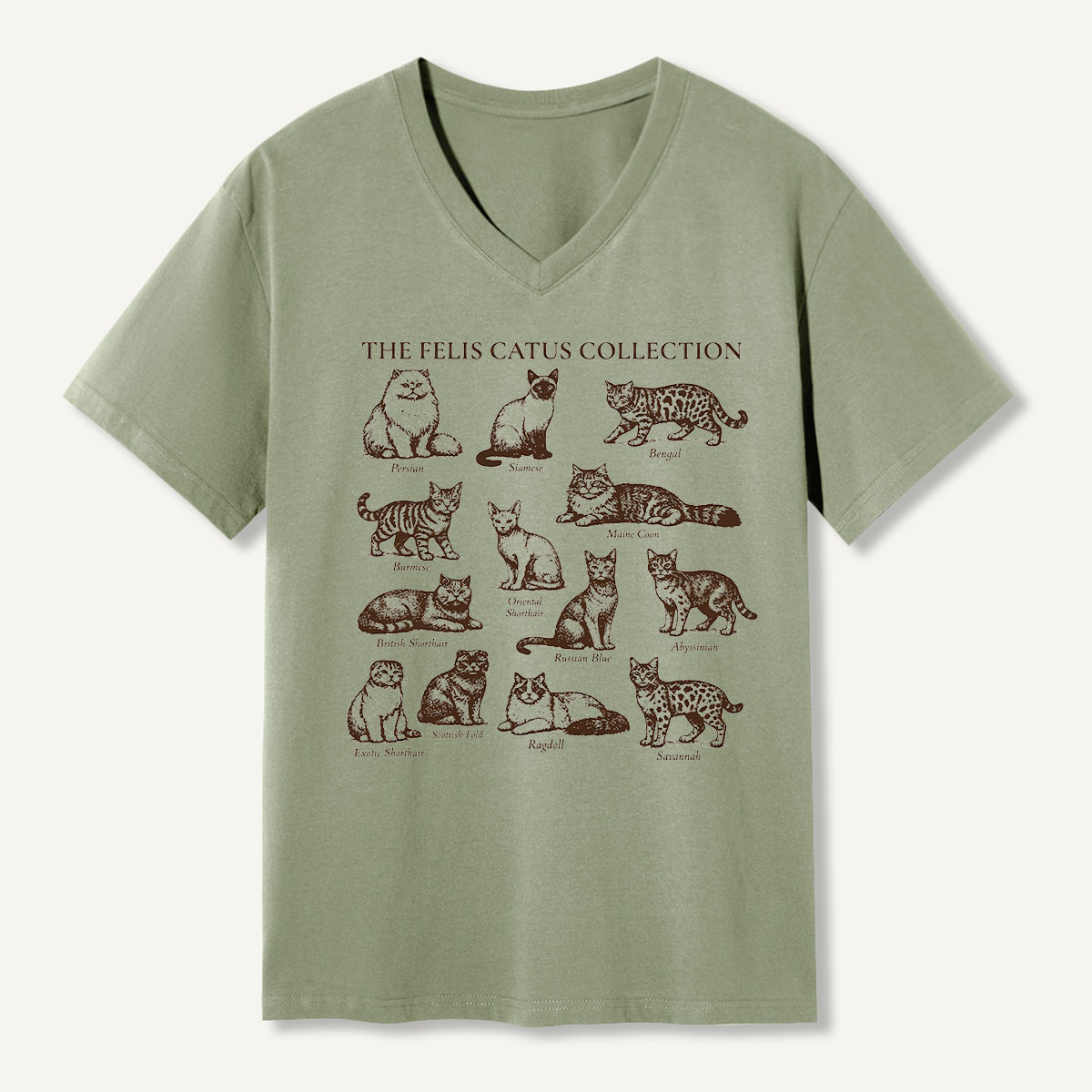 The Big Cats Collection Wildlife Guide V-neck T-Shirt