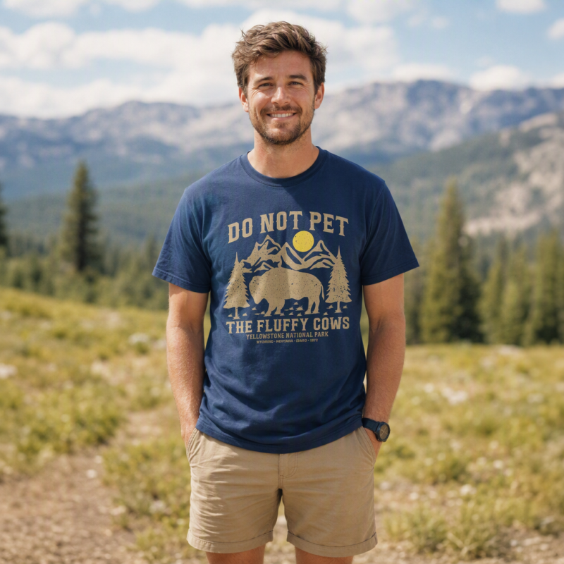Do Not Pet the Fluffy Cows Yellowstone Sun T-Shirt