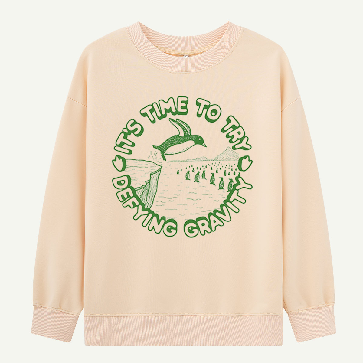 Its Time To Try Defying Gravity Whale Leap Sweatshirts