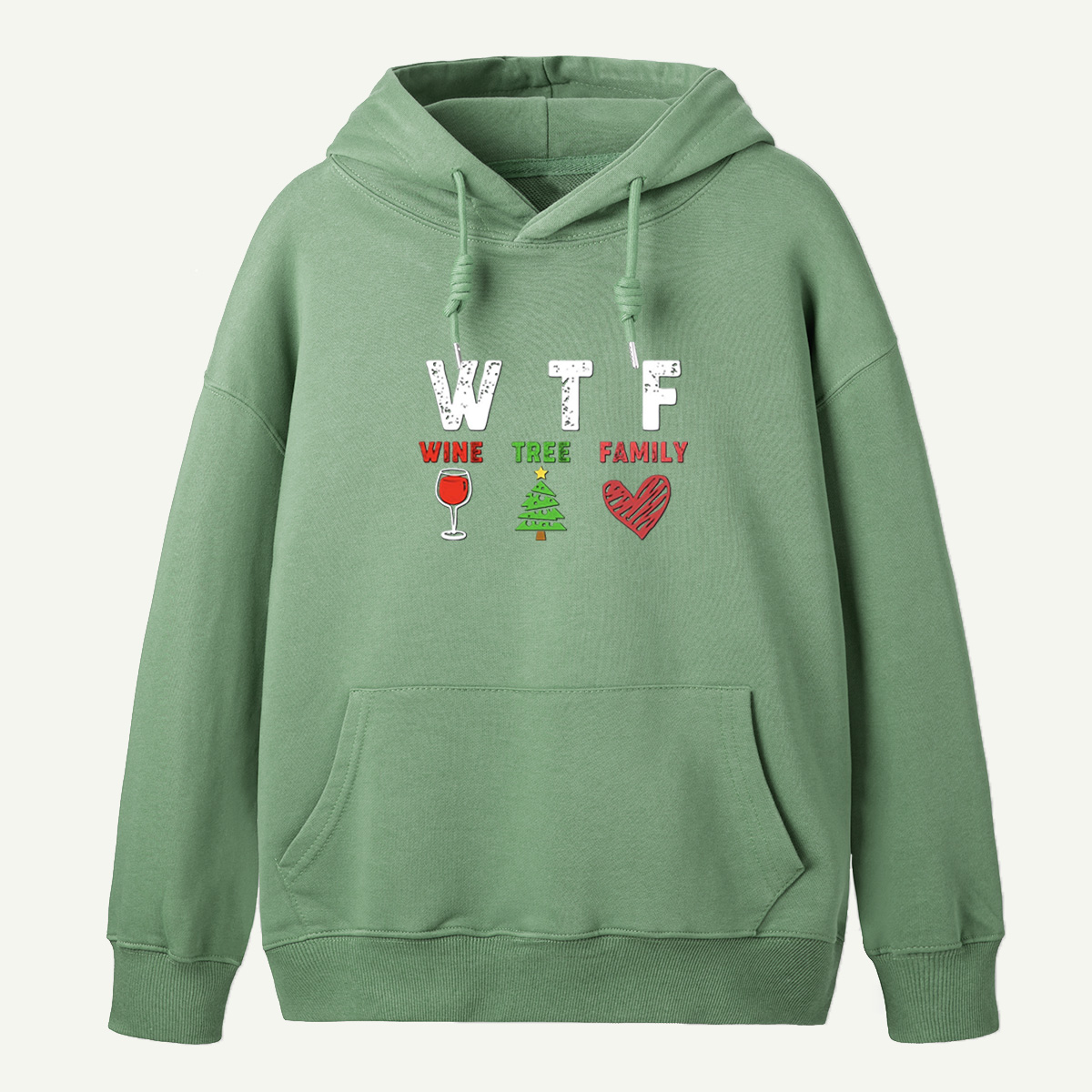 WTF Wine Tree Family Funny Christmas Essentials Hoodie