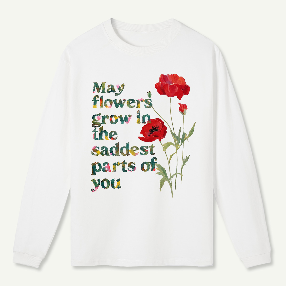 Poppy Bloom Long Sleeve T-Shirt