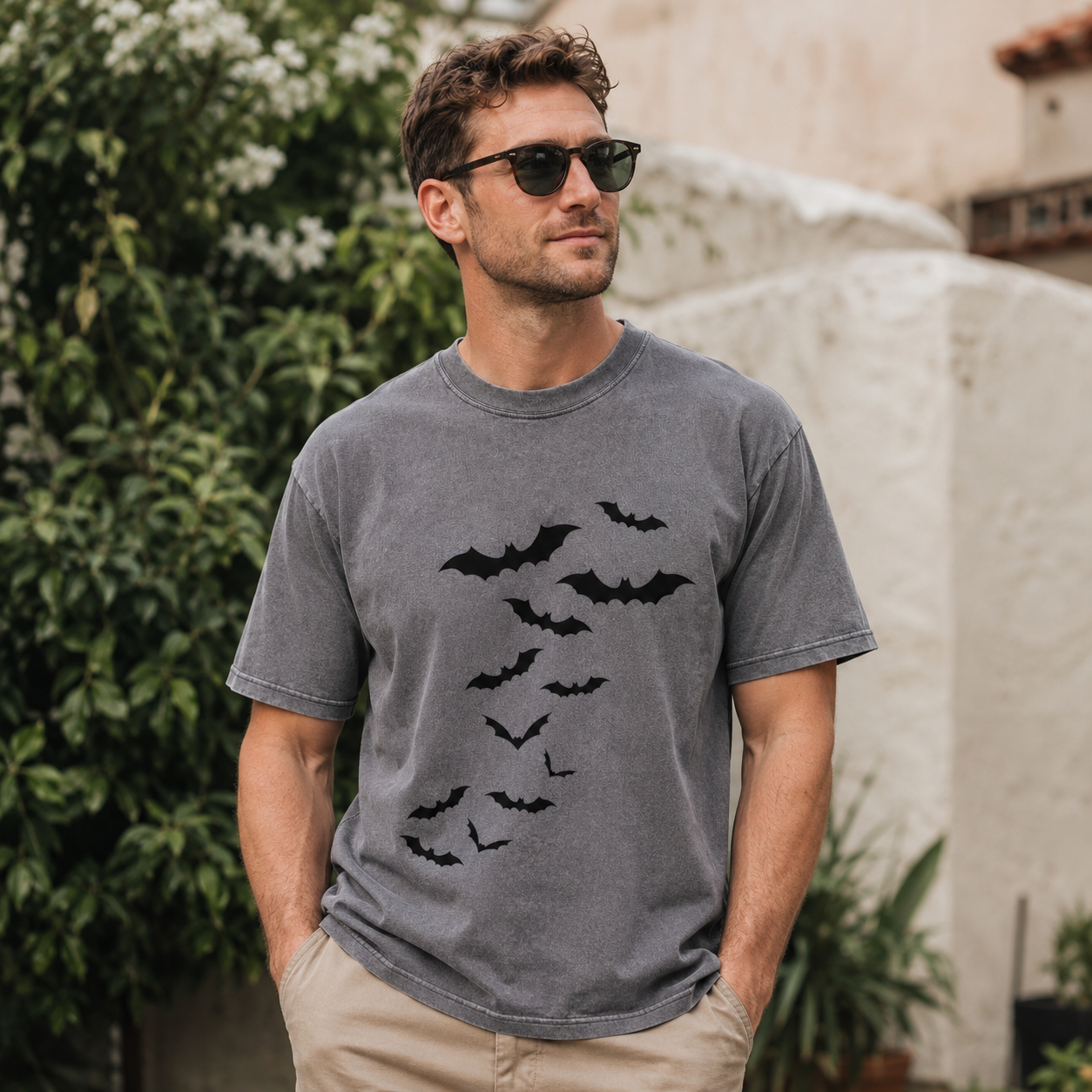 Bat Parade in the Sky Washed T-Shirt