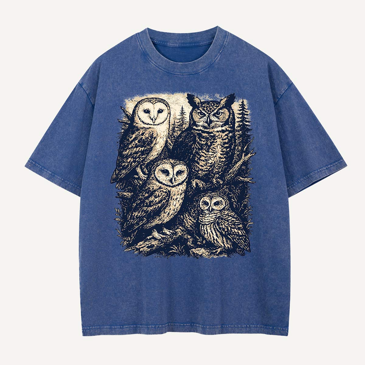 Raven In The Flower Garden Washed T-Shirt