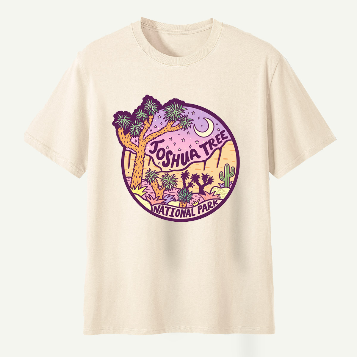 Joshua Tree National Park Desert Moonlight Landscape T-Shirt